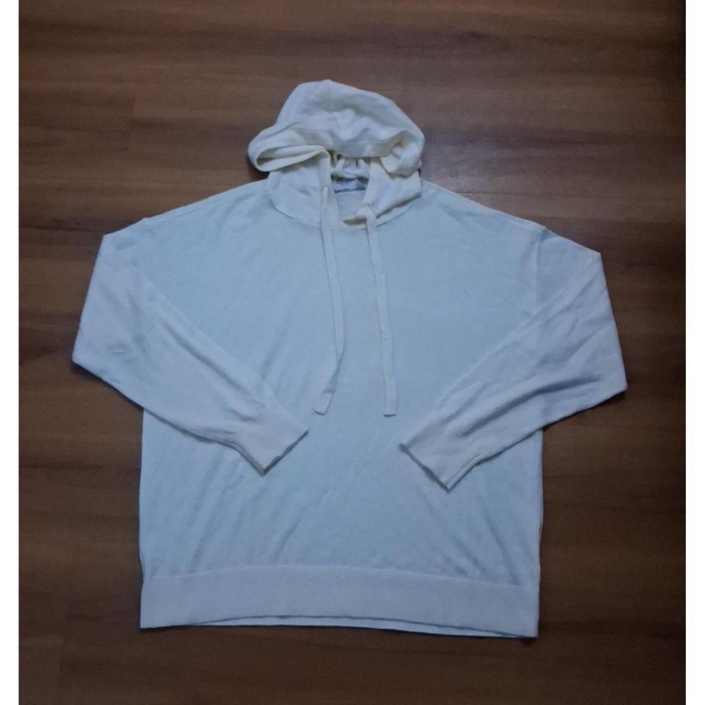 Men's Lightweight Cream Hoodie Sweatshirt
